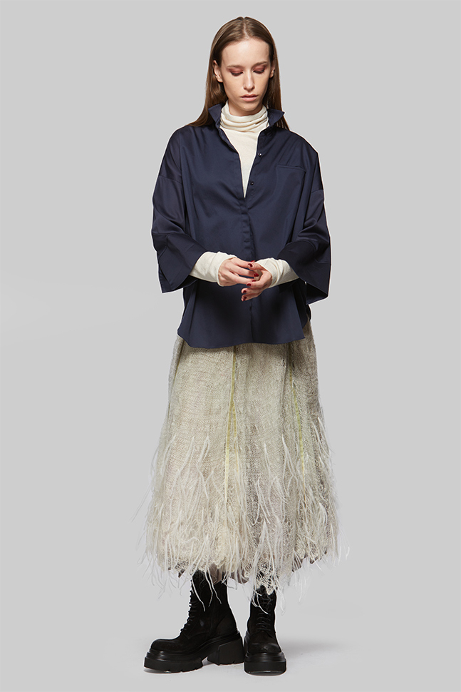 Юбка с перьями