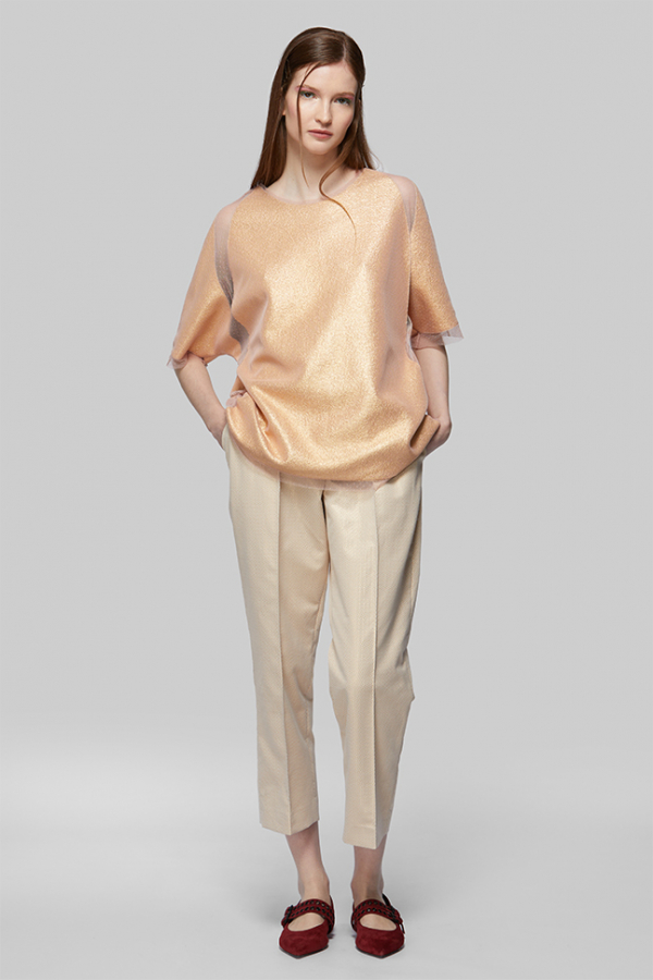 Брюки золотистые