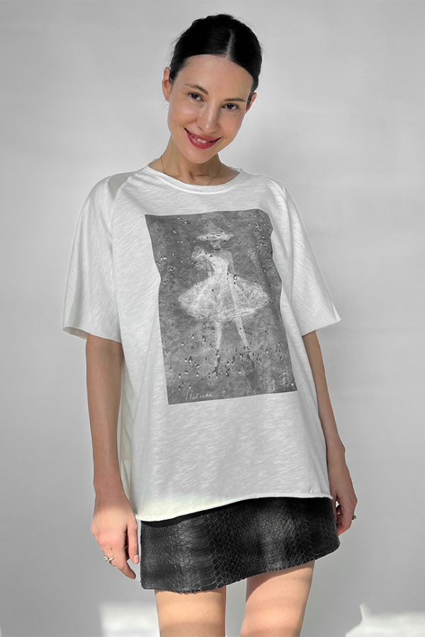 Футболка белая с Анной Павловой