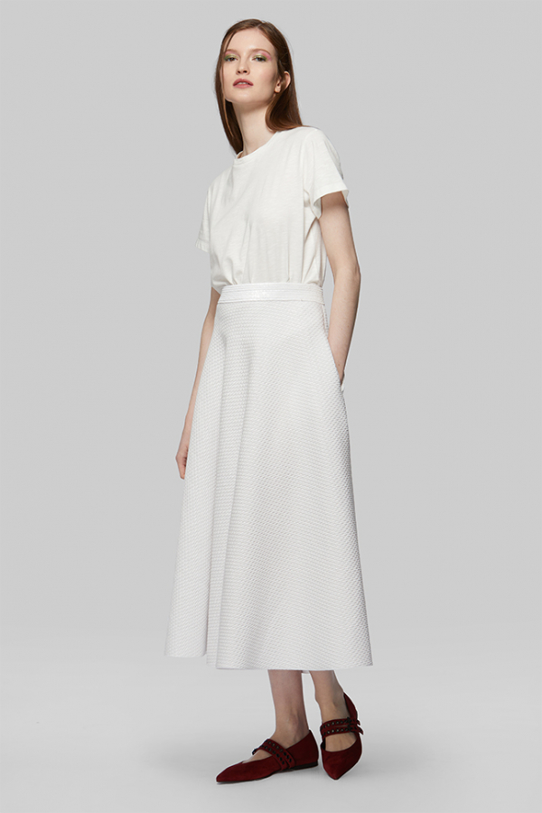 Юбка расклешенная из жаккарда