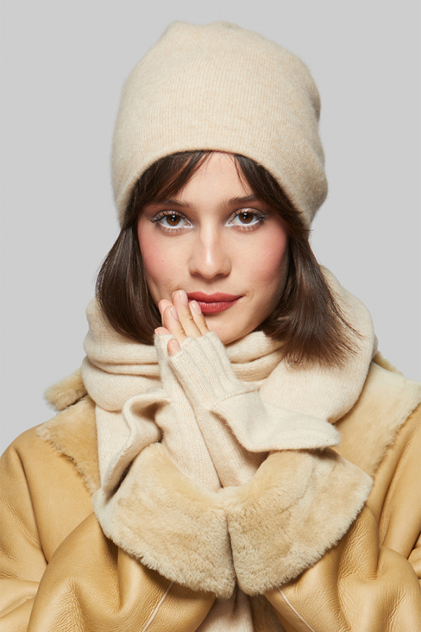 Варежки-перчатки из кашемира 