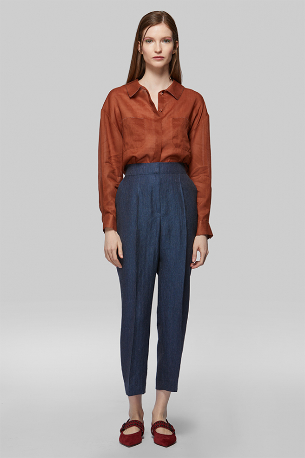 Блуза терракотовая