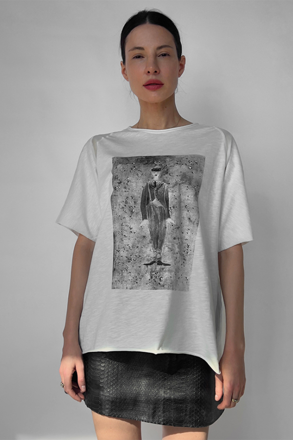 Футболка  с Чаплиным