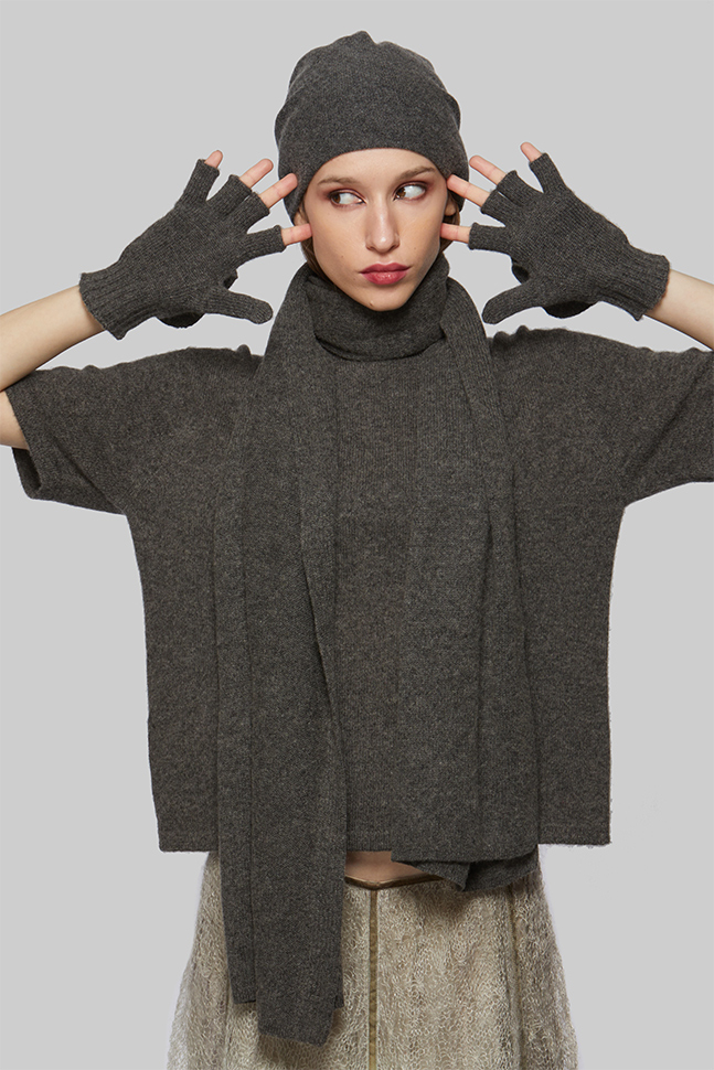 Варежки-перчатки из кашемира Варежки-перчатки из кашемира