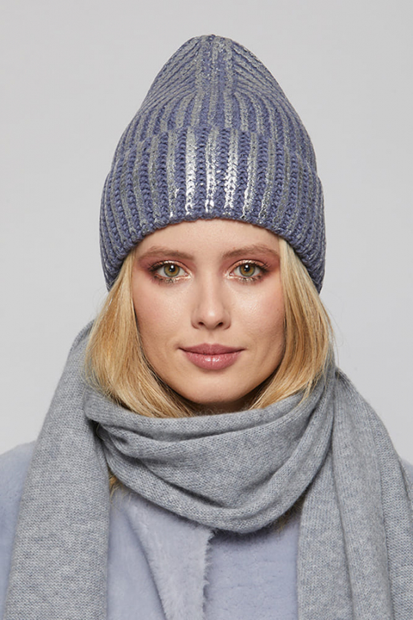 Св. джинсовая шапка с накатом