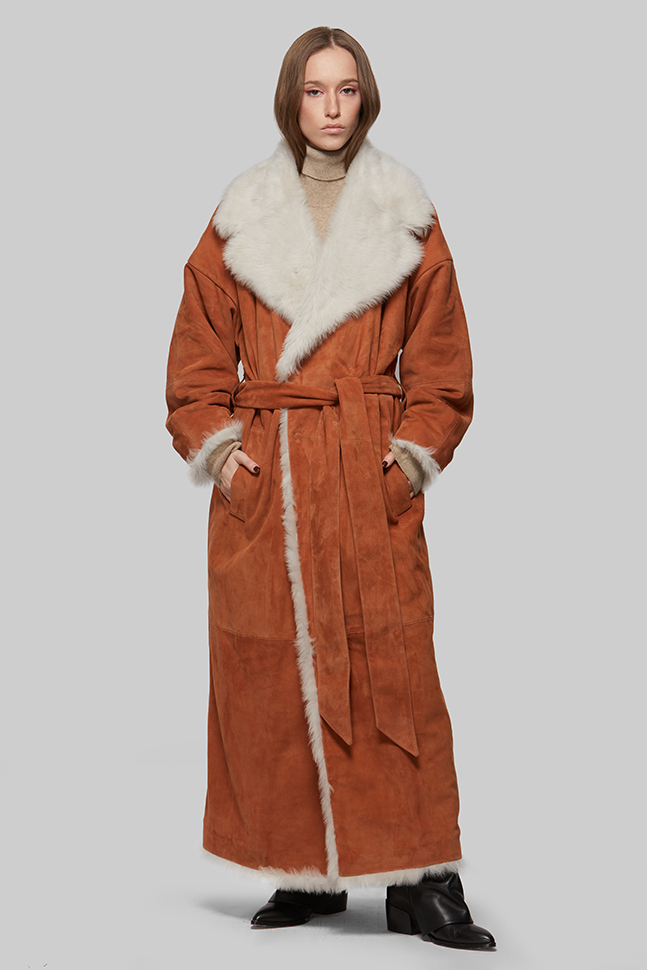 Длинная дубленка Длинная дубленка