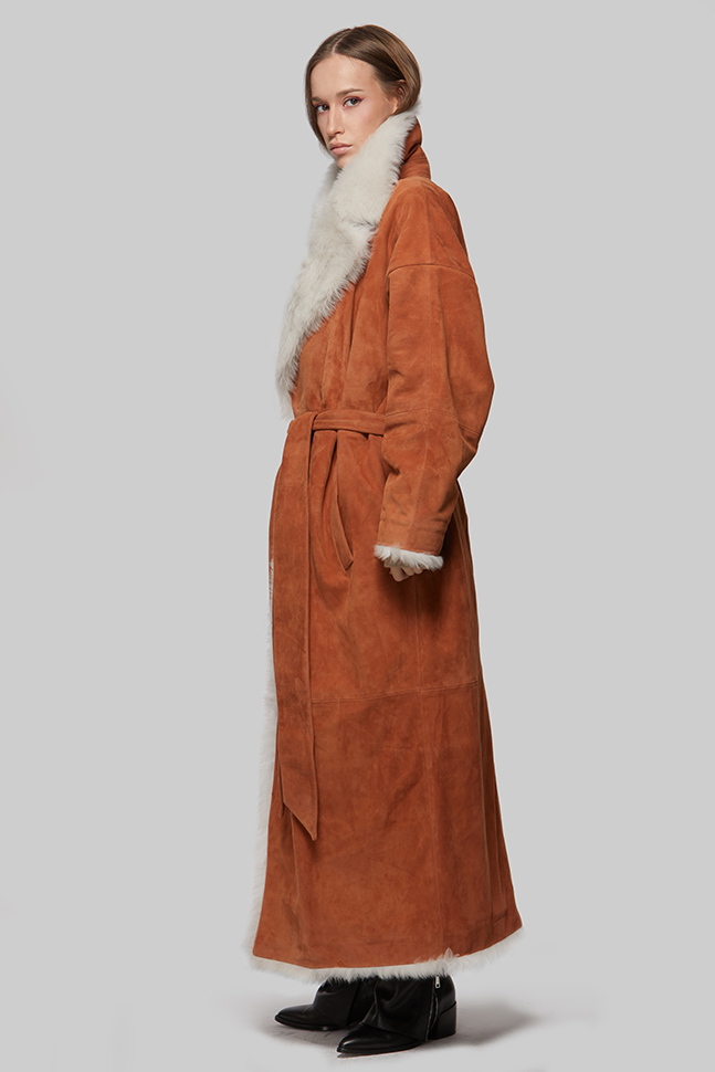 Длинная дубленка Длинная дубленка