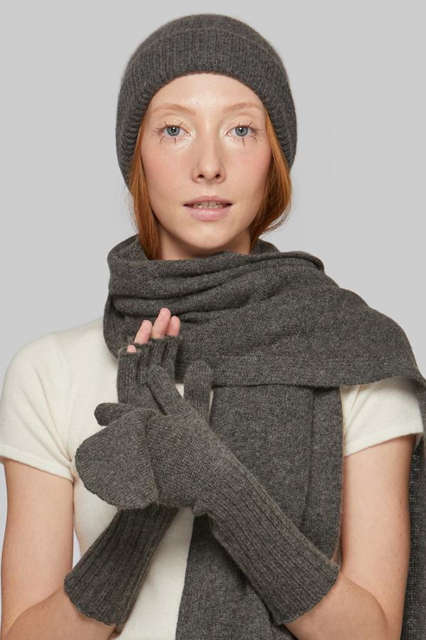 Варежки-перчатки из кашемира